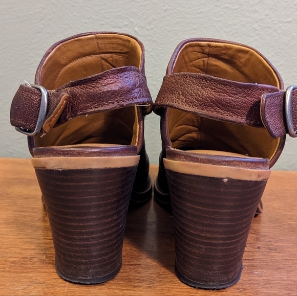 Lucky Brand Brown Sling Back Booties Size 7.5 - Picture 7 of 12